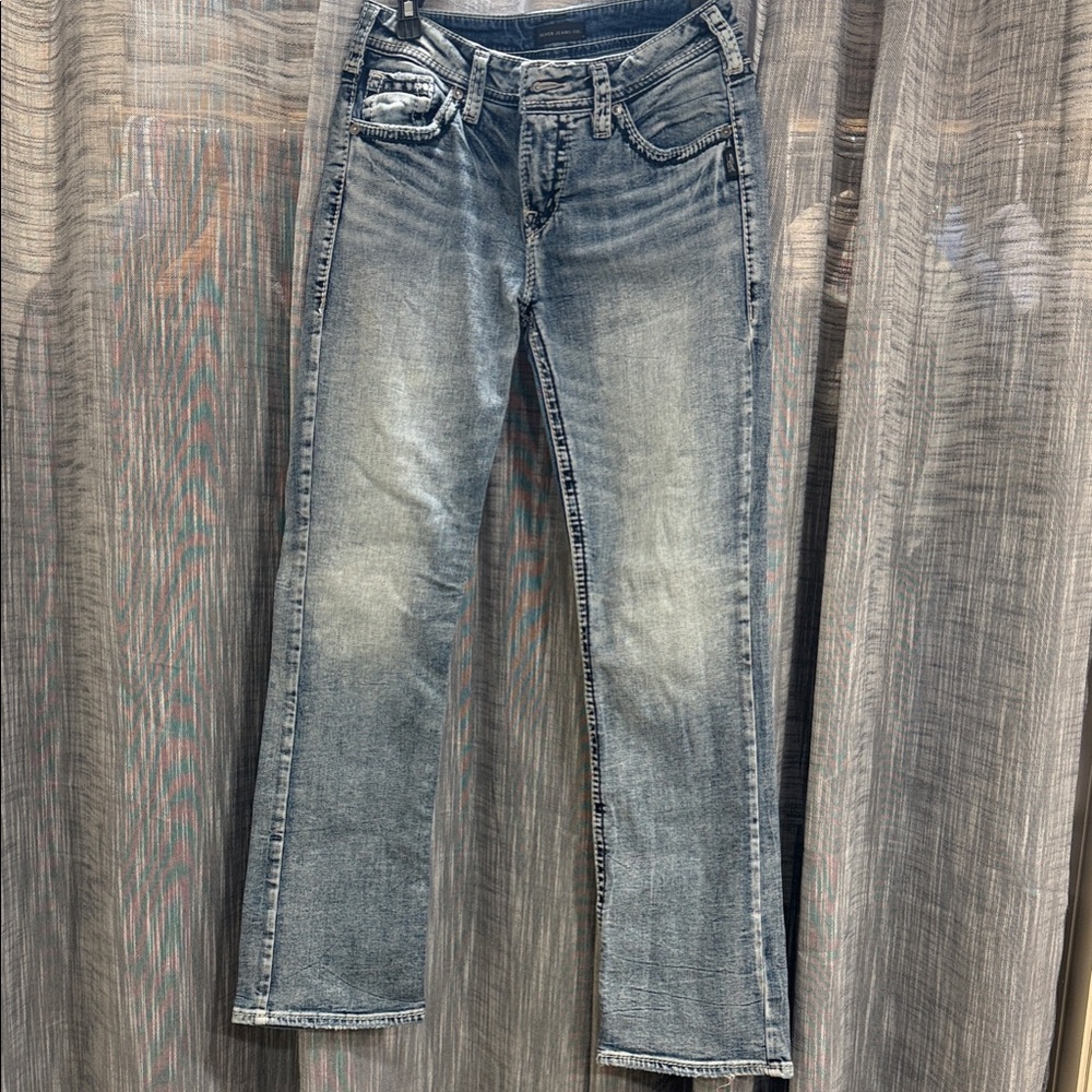 New Silver Jeans Company Light Blue Straight Leg / Baby Bootcut Women's Jeans